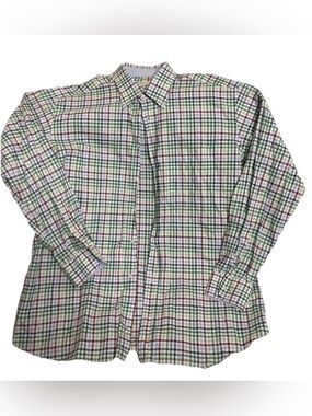 Christian Berg Stockholm Mens Size 2xl Shirt Button Down 100% Cotton Plaid Navy
